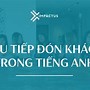 Tiếp Đón Tiêng Anh Là Gì